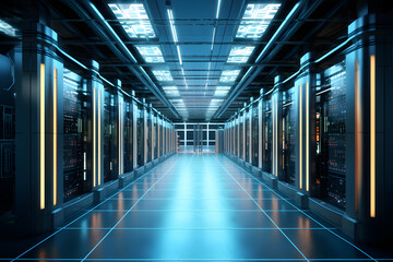 Server room of a modern data center