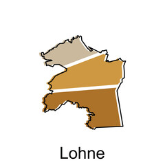 Lohne map. vector map of the German Country. Borders of for your infographic. Vector illustration design template