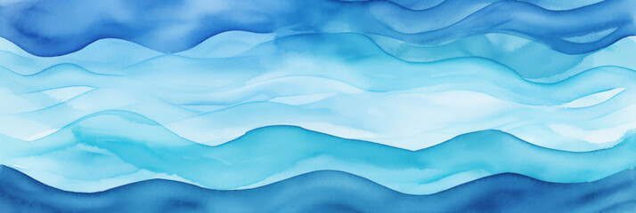 Turquoise Abstract Watercolor Background - Elegance and Beauty in Sea Waves Gradient