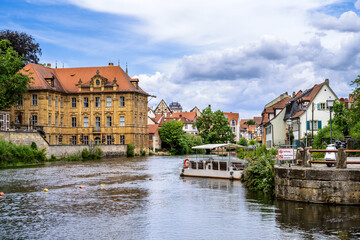 Fototapeta na wymiar Historic old town of Bamberg at the river Regnitz