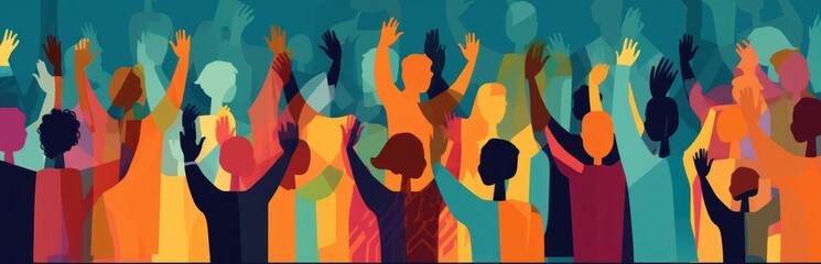 Diversity and inclusion poster. Diversity, equity and inclusion concept. Generative AI