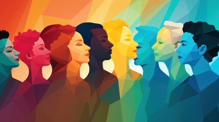 Diversity and inclusion poster. Diversity, equity and inclusion concept. Generative AI