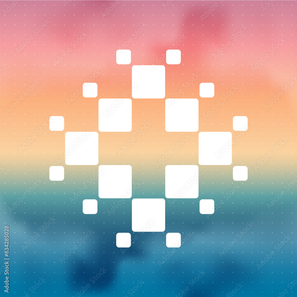 Poster abstract design element flying in clouds on blurred nature background. vector futuristic multifuncti