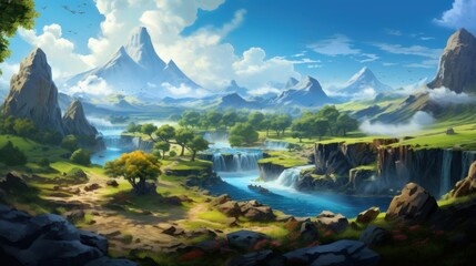 Fantasy RPG Land Game Art