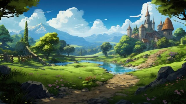Fantasy RPG Land Game Art