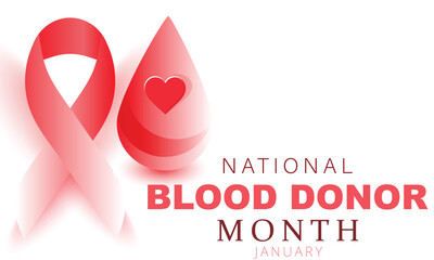 National Blood Donor month. background, banner, card, poster, template. Vector illustration.