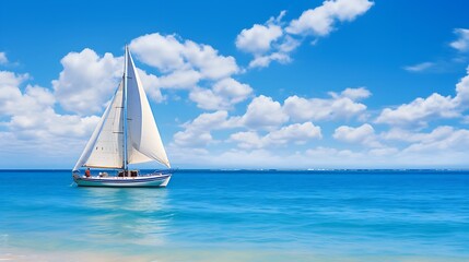 Fototapeta premium sailing boat on the sea