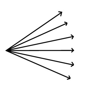 An arrow used as an illustration on a background image.