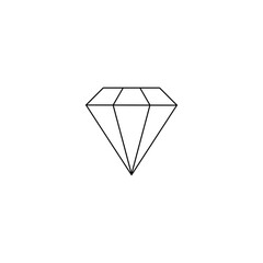 Diamond icon isolated on transparent background