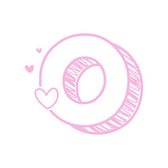 Doodle Styled Letter with a Heart