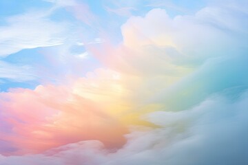 Fototapeta na wymiar a rainbow-colored cloud