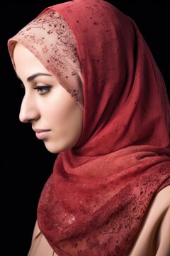 studio shot of an unrecognizable female wearing a hijab