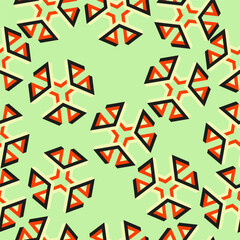 Impossible shapes - triple square seamless pattern. Optical illusion - Vector illustration.