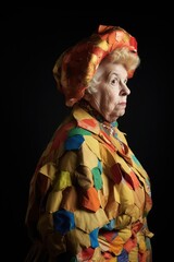 Fototapeta premium studio shot of a woman wearing an unusual outfit