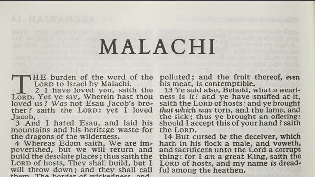 Malachi, Book Of The Old Testament