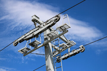 cable car on a mountain