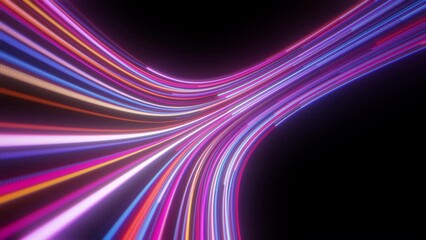 Stripes of light moving at high speed - Powered by Adobe