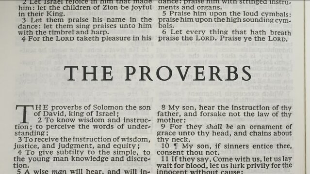 The Proverbs, Book Of The Old Testament