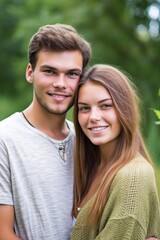 Obraz premium portrait of a young communal living couple enjoying the outdoors together