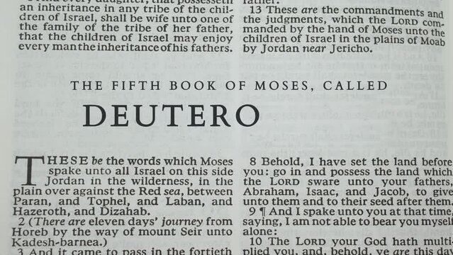 Deuteronomy The Fifth Book Of Moses