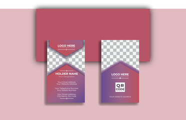 Simple Professional Verticuler Business card design for personal and company identity