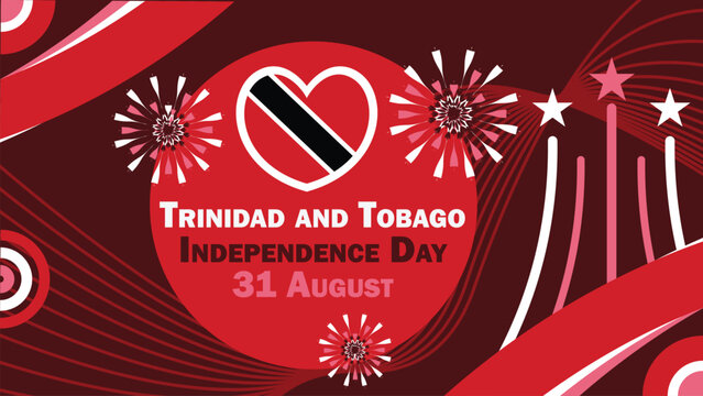 Trinidad and Tobago Independence Day vector banner design. Happy Trinidad and Tobago Independence Day modern minimal graphic illustration.