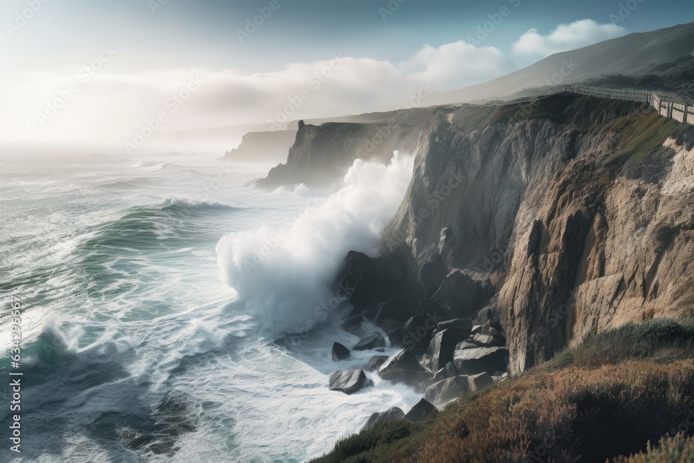 Canvas Prints Ocean Cliffs