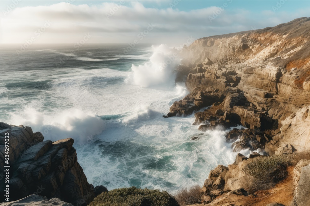 Canvas Prints Ocean Cliffs