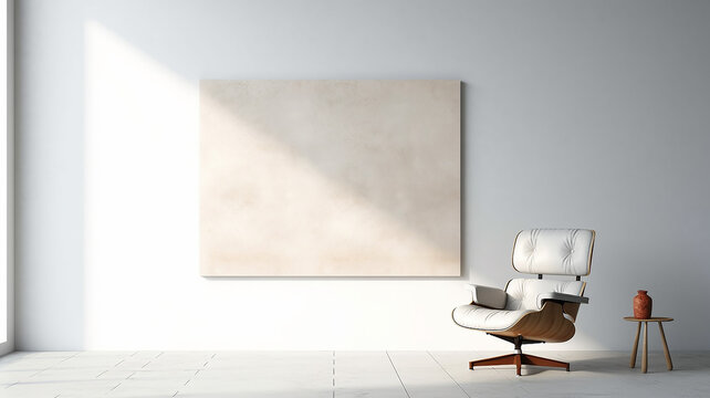 white armchair on the background of the wall interior consultation of a psychologist therapy.