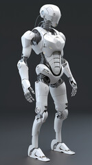 ai generated illustration full length of futuristic modern robot
