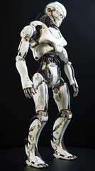 ai generated illustration full length of futuristic modern robot