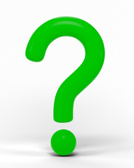 3D question mark icon or ask faq answer solution isolated on transparent background png file.