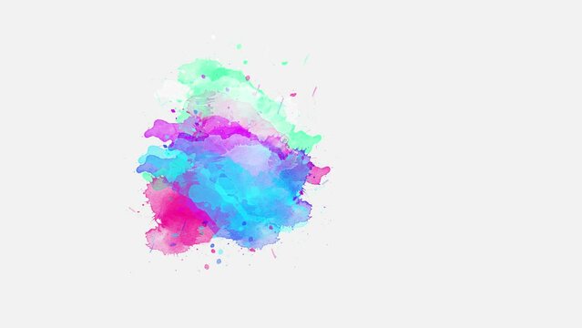 Ink fluid ink splash transition animation in slowmotion