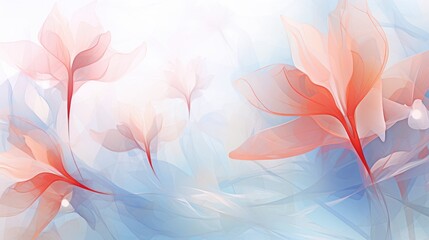 Gentle Abstract Floral Background.