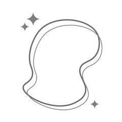 Blob with Line and Sparkle Element