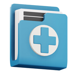 Fototapeta premium 3d medical file illustration with transparetnt background