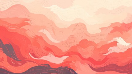 Waves in Coral Colors