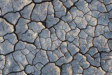 Dry cracked earth background, texture, climate change, global warming, desert