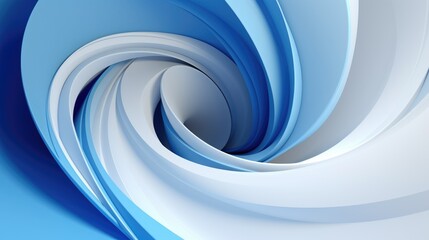 Fototapeta premium White and Blue Swirl 3D