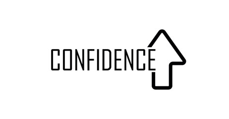 confidence sign on white background