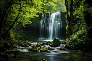 Obraz premium Waterfall in the Forest