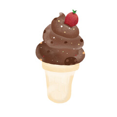 Ice cream and chocolate 