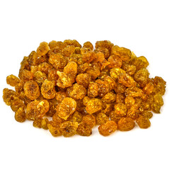 Candied gooseberries on a white background