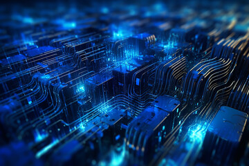 abstract computer background chips future concept.