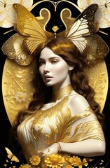a colorful beautiful fantasy butterfly