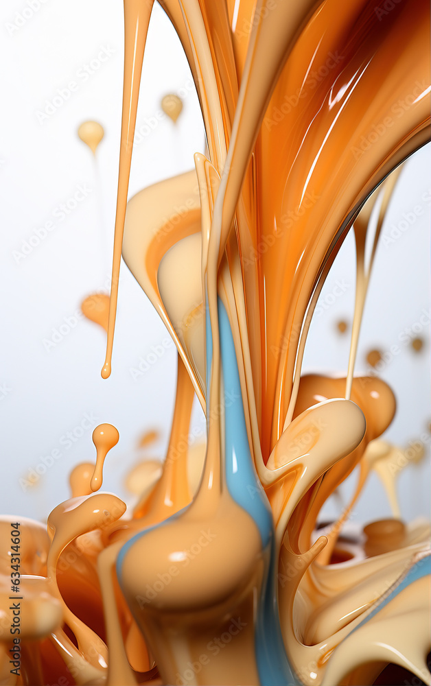 Poster abstract fluid background,created with generative ai tecnology.