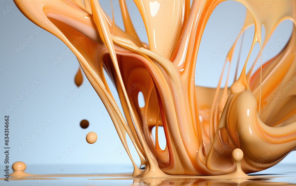Poster abstract fluid background,created with generative ai tecnology.