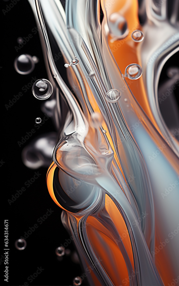 Poster abstract fluid background,created with generative ai tecnology.