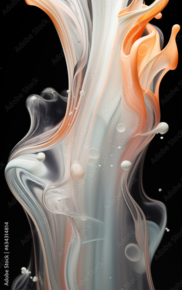 Poster abstract fluid background,created with generative ai tecnology.