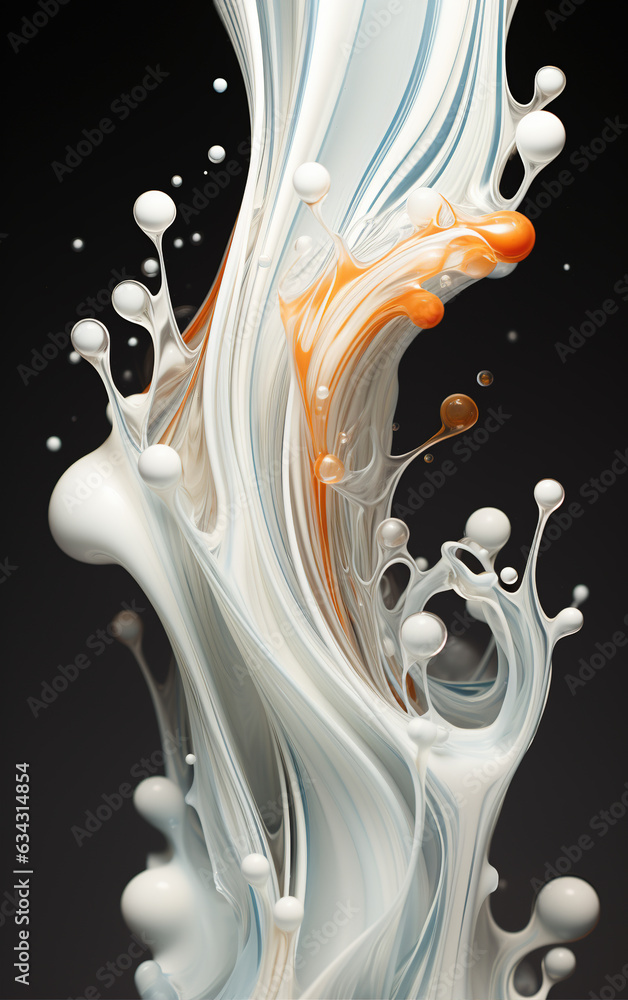 Aufkleber abstract fluid background,created with generative ai tecnology.